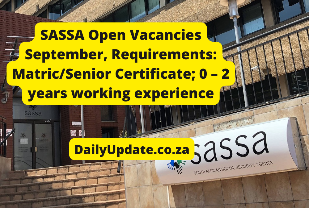 SASSA Open Vacancies September