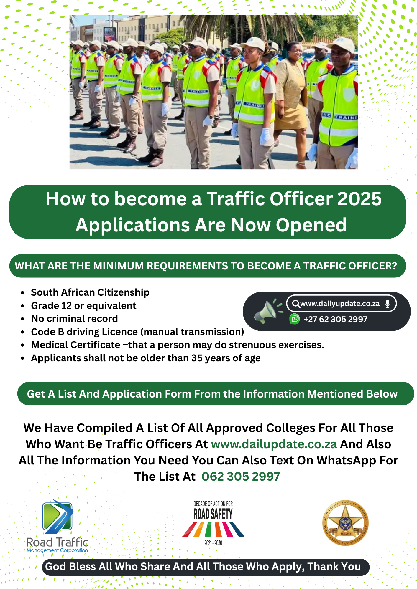 Traffic Officer Learnerships 2025 in South Africa: Opportunities, Requirements, and Application Guide
