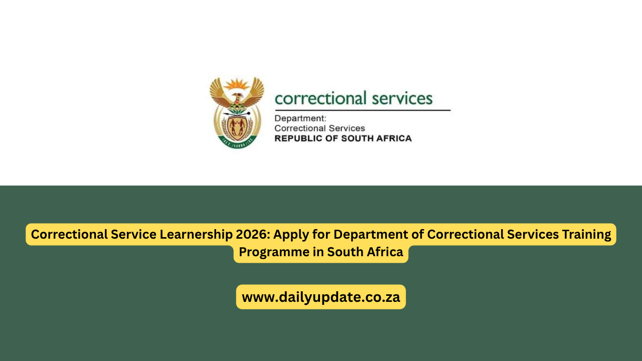 Correctional Service Learnership 2026: Apply for Department of Correctional Services Training Programme in South Africa