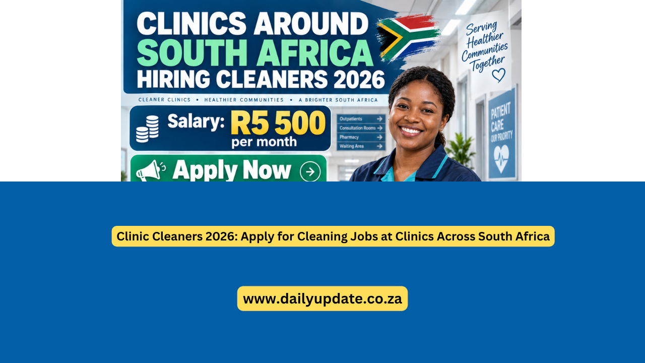 Clinic Cleaners 2026: Apply for Cleaning Jobs at Clinics Across South Africa