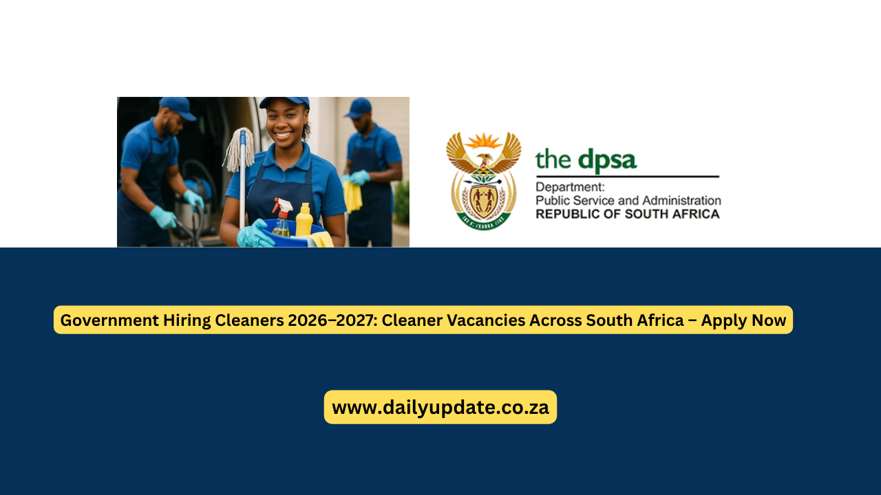 Government Hiring Cleaners 2026–2027 | Grade 10 Jobs