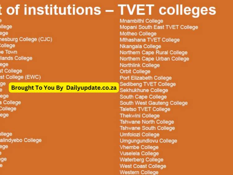 A List Of Registered Public TVET College in South Africa 2024 Apply Now