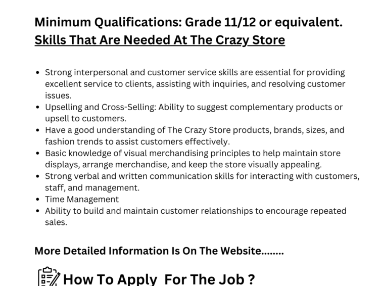 How to Get a Job at Crazy Store in 2024