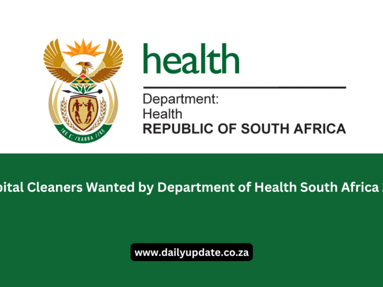 Hospital Cleaners Wanted by Department of Health South Africa 2025