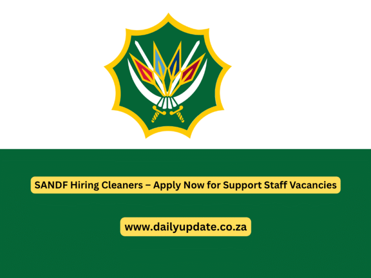 SANDF Cleaner Jobs – Apply Now for Support Staff Vacancies