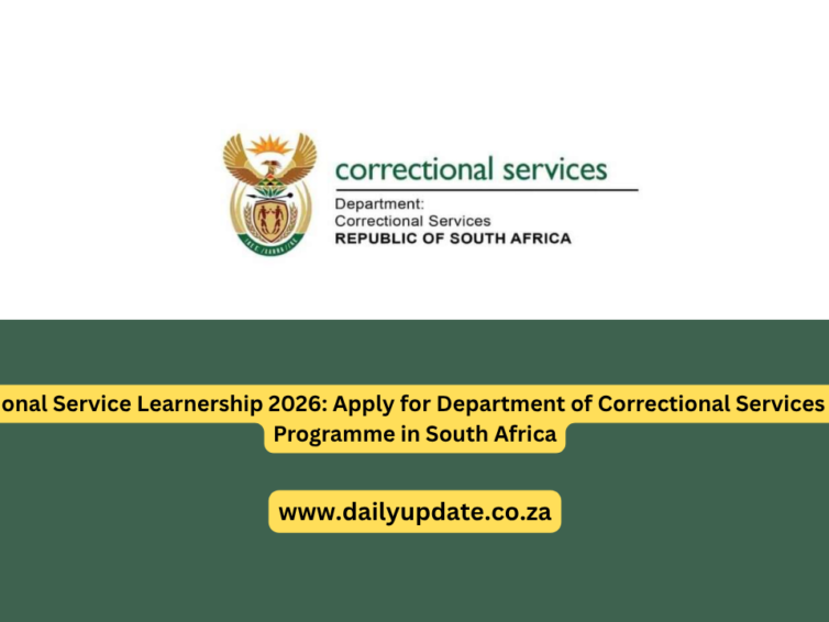 Correctional Service Learnership 2026: Apply for Department of Correctional Services Training Programme in South Africa
